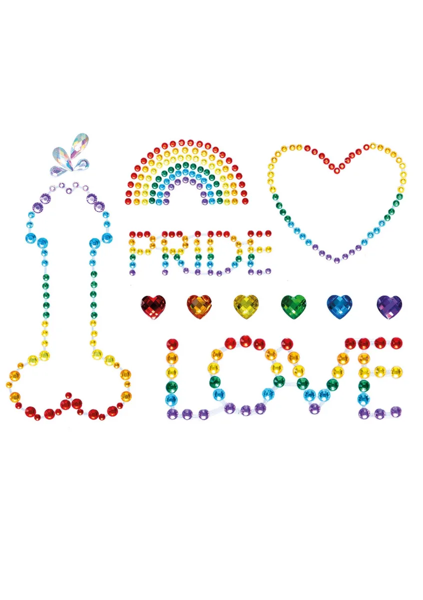 Samolepiace nálepky na telo s motívom Pride