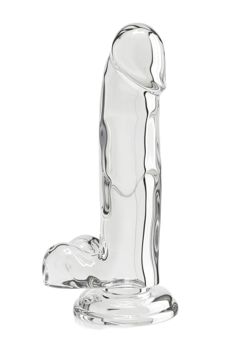 Priehľadné dildo TPE 18 cm