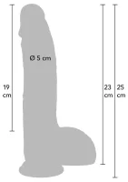 Realistické dildo z tekutého silikónu 23 cm — obrázok 2