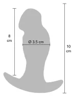 Realistický análny kolík z tekutého silikónu 10 cm — obrázok 3