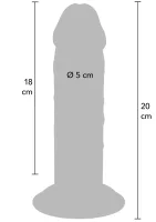 Luxusný dvojitý hustý hrubý Dong TPE 20 cm — obrázok 4