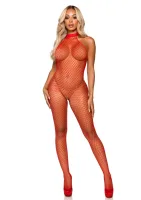 Bodystocking s otvoreným chrbtom a sieťovaným výstrihom — obrázok 9