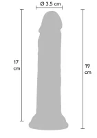 Realistický tekutý silikónový dong 19 cm — obrázok 2