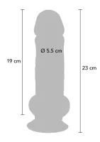 Luxusné hrubé dildo s dvojitou hustotou TPE 23 cm — obrázok 4