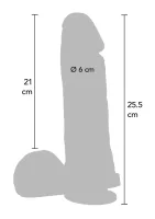 Extrémne XL dildo PVC 25,5 cm — obrázok 4