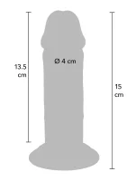 Luxusný dvojitý hustý hrubý Dong TPE 15 cm — obrázok 4