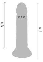 Luxusný dvojhustotný Dong TPE 15 cm — obrázok 2