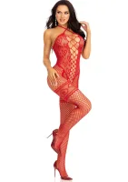 Bodystocking so sieťovaným oväzom v tvare srdca — obrázok 4