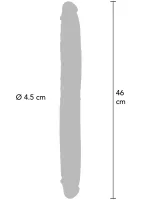 Silikónový dvojitý penis predkožky 46 cm — obrázok 2