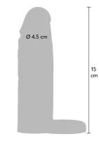 Silikónový krúžok na penis s tekutým povrchom 15 cm — obrázok 2