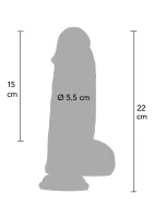 Ultra realistické silikónové dildo 20 cm — obrázok 2