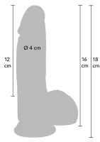 Realistické dildo z tekutého silikónu 16 cm — obrázok 2