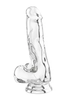 Priehľadné dildo TPE 16 cm — obrázok 1