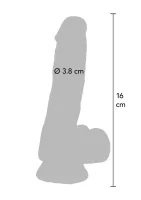 Priehľadné dildo TPE 16 cm — obrázok 4