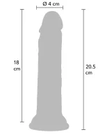 Realistický tekutý silikónový dong 20,5 cm — obrázok 8