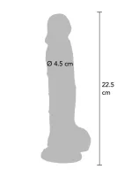 Priehľadné dildo TPE 22,5 cm — obrázok 4